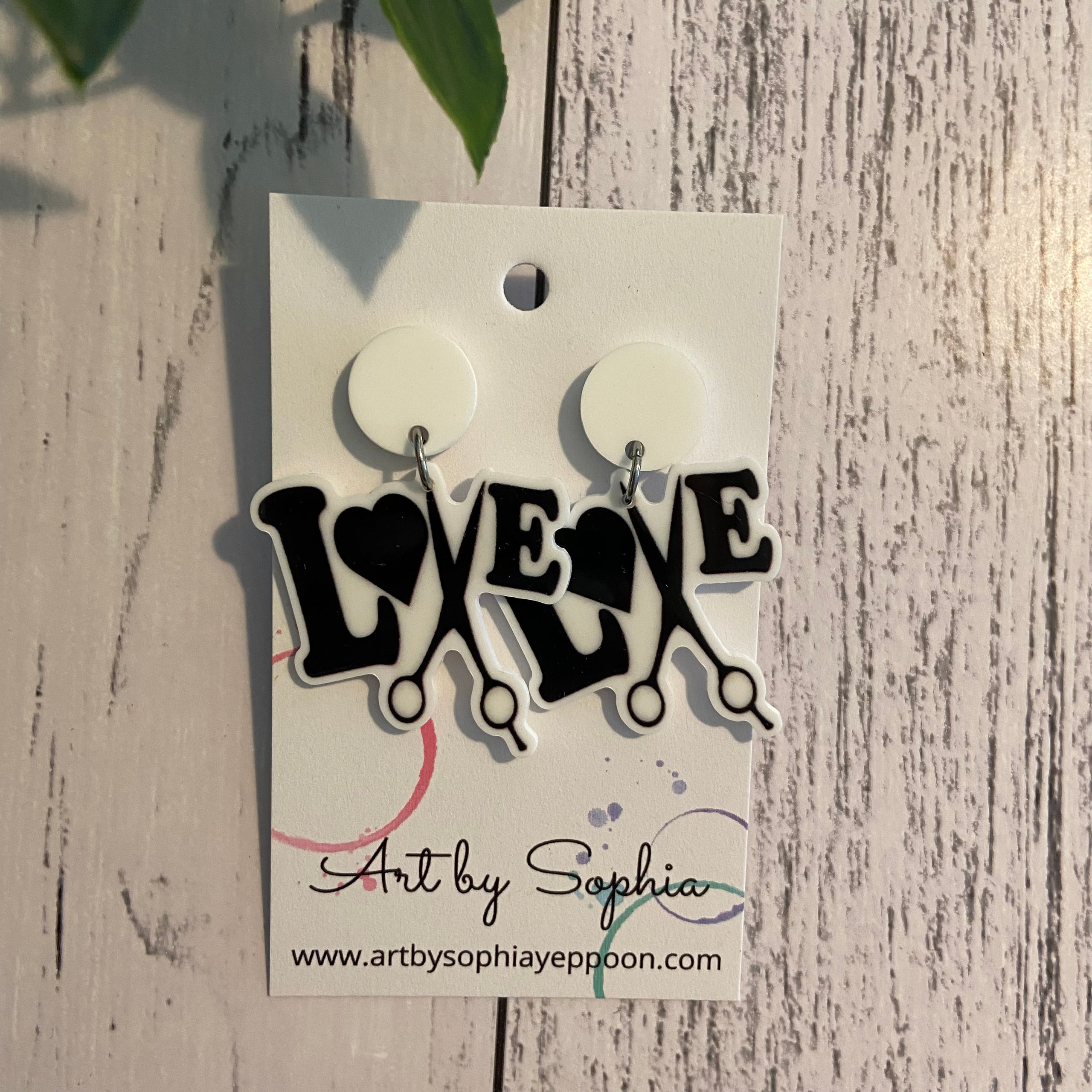 Earrings Occupation Hairdresser Beauty Salon Art by
